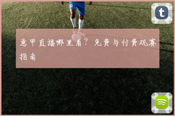 意甲直播哪里看？免费与付费观赛指南